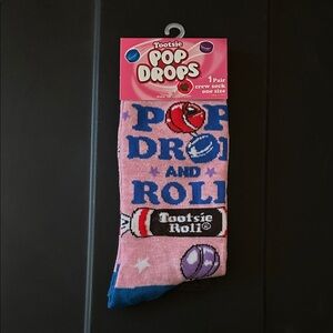 Bioworld Tootsie Pop Drops Pink Crew Socks